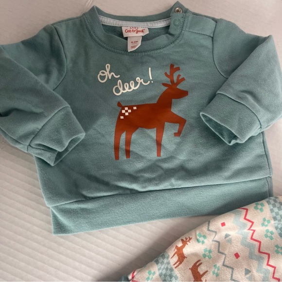 Cat & Jack brand | 0-3 M | Christmas Unisex baby set| sweater and pants set | - Picture 8 of 8